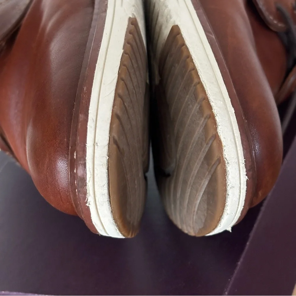 Johnston & Murphy Upton Plain Toe Men's Tan Leather Shoes Size 10